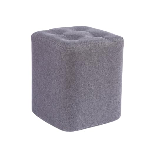 JINBIXIANGDJKS Stoff Sofa Stuhl Home Fashion Niedrigen Hocker Massivholz Wohnzimmer Kaffee Tisch(Gray,L) von JINBIXIANGDJKS