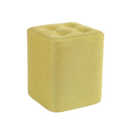 JINBIXIANGDJKS Stoff Sofa Stuhl Home Fashion Niedrigen Hocker Massivholz Wohnzimmer Kaffee Tisch(Matchacolor,L) von JINBIXIANGDJKS