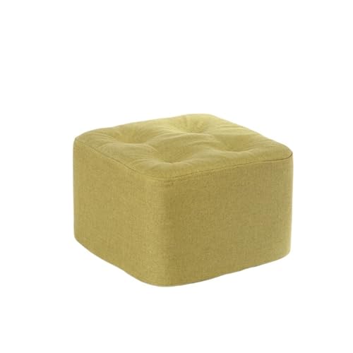 JINBIXIANGDJKS Stoff Sofa Stuhl Home Fashion Niedrigen Hocker Massivholz Wohnzimmer Kaffee Tisch(Matchacolor,S) von JINBIXIANGDJKS
