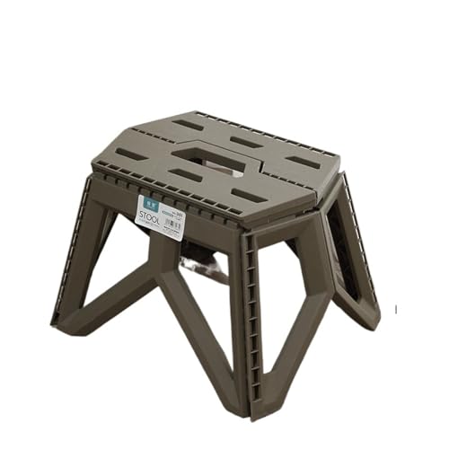 JINBIXIANGDJKS Tragbarer Klappstuhl Im Freien Tragbarer Heimreise-Kunststoffhocker Freizeit(Gray) von JINBIXIANGDJKS