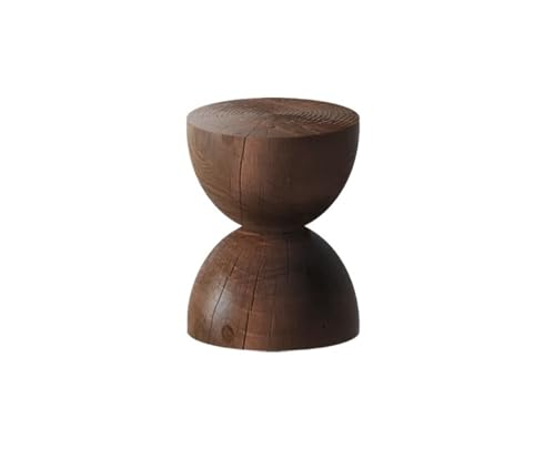JINBIXIANGDJKS Wohnzimmer Balkon Massivholz Einzelsofa Stuhl Stilvolles Schlichtes Design Retro Freizeit(End Table[Brown]) von JINBIXIANGDJKS