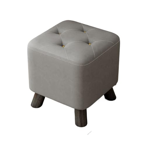 JINBIXIANGDJKS Wohnzimmer Hochwertigen Sofa Stuhl Home Massivholz Robust Schuhwechselhocker(Gray,25cm) von JINBIXIANGDJKS