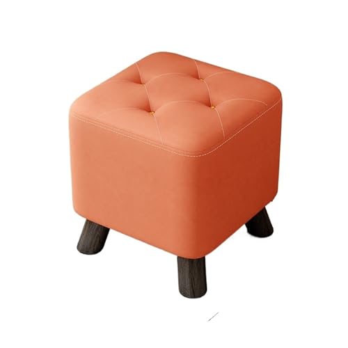 JINBIXIANGDJKS Wohnzimmer Hochwertigen Sofa Stuhl Home Massivholz Robust Schuhwechselhocker(Orange,25cm) von JINBIXIANGDJKS