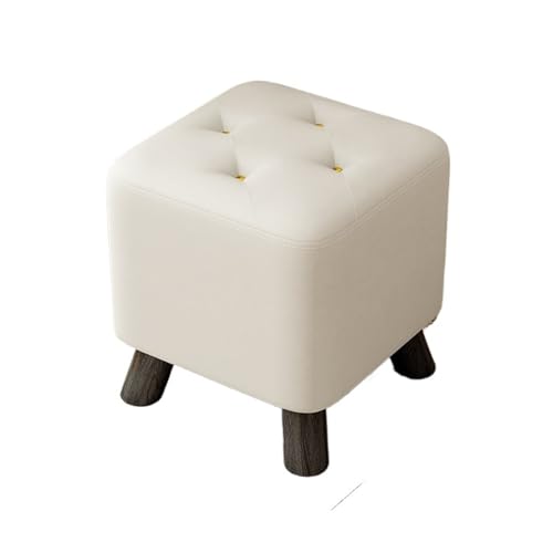 JINBIXIANGDJKS Wohnzimmer Hochwertigen Sofa Stuhl Home Massivholz Robust Schuhwechselhocker(White,S) von JINBIXIANGDJKS