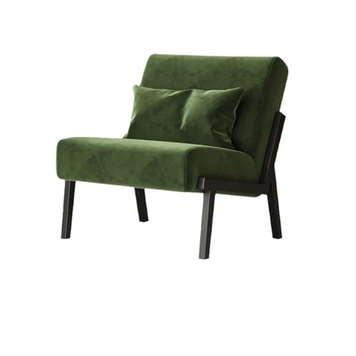 JINBIXIANGDJKS Wohnzimmer Schlafzimmer Einzel Freizeitstuhl Stilvolles Schlichtes Design Massivholz Faul Sofastuhl(Green) von JINBIXIANGDJKS