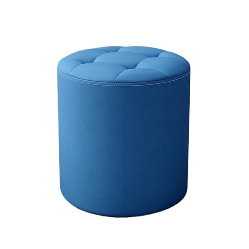 Wohnzimmer Haushalt Niedrigen Hocker Massivholz Sofa Stuhl Lange Sitzen Runde Hocker Robust Ändern Schuhe(Blue) von JINBIXIANGDJKS
