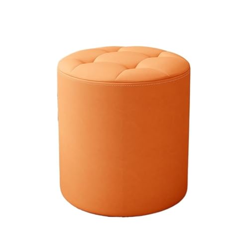 Wohnzimmer Haushalt Niedrigen Hocker Massivholz Sofa Stuhl Lange Sitzen Runde Hocker Robust Ändern Schuhe(Orange) von JINBIXIANGDJKS