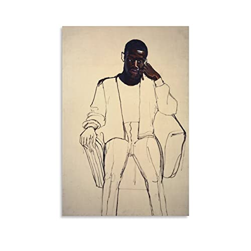 Black Draftee 1965 Alice Neel Malerei, Wandkunst, Poster, Scroll, Leinwand, Gemälde, Bild, Wohnzimmer, Dekoration, Zuhause, 40 x 60 cm von JINCAI