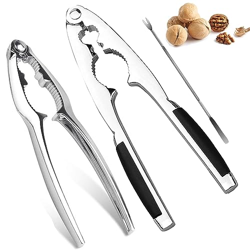 JINCHENG 2 PCS Nussknacker Walnüsse,Nussknacker,Nussknacker-Nüsse mit Einer Gabel，Nussknacker aus Edelstahl,für Walnüsse Haselnuss Nußknacker Walnussknacker für Pecan Walnut Mandeln.-Z von JINCHENG