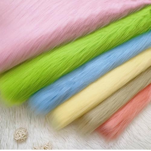 20cm*50cm Langer Flor 5cm Weicher Fuchs Kunstpelz-Stoff Zotteliger Pelz-Stoff für Polsterung Kunsthandwerk DIY Nähen Sofa Handtasche Haar Schleifen Dekorationen(12 Khaki) von JINDAOSH