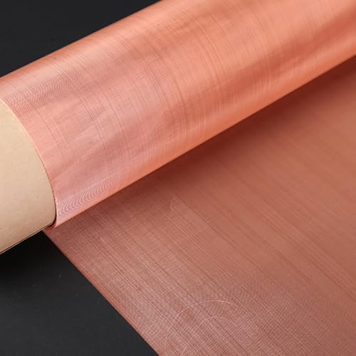 JINDAOSH 99,9% Reines Kupfernetz Schirm Kupfergewebe Für Erdung Dichtes Kupfersiebgewebe Für Filter Kunsthandwerk Schutz Für Fenster Garten Mesh(Size:1X20M(3X65FT),Color:235 mesh) von JINDAOSH