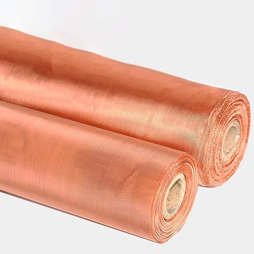 JINDAOSH Kupfernetz Mehrere Maschenweiten 99.9% Reines Kupfernetz Kupfer Mesh Screen,Reines Kupferdrahtgeflecht Dichtes Filterschirmgeflecht Erdungsmatte(Size:1X8M(3X26FT),Color:250 mesh) von JINDAOSH