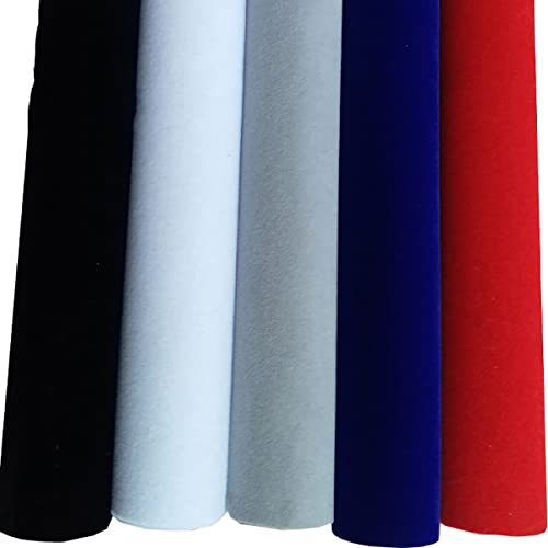 JINDAOSH Selbstkleber Samt Schubladen Liner Roll Filz Stoff Für Schmuckschubladenschachtel Regal Handwerk, Bastelfilzstoffblätter, Nähfleckenflecks(Color:10 hot pink) von JINDAOSH