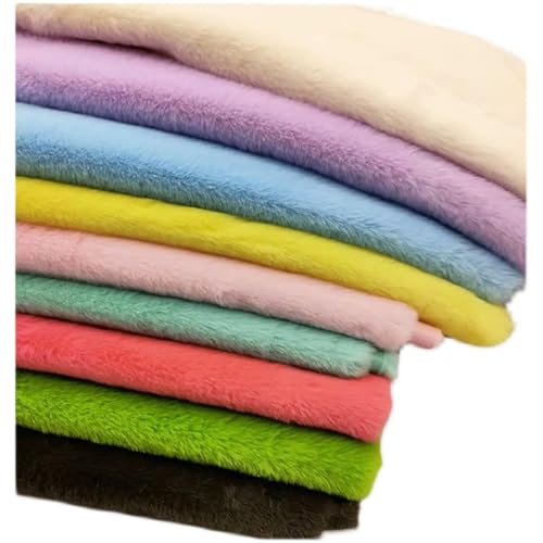 Kunstpelz-Stoff Quadrate kurzer Flor 6mm 50cm*50cm Vorgeschnittener Shaggy Synthetischer Pelz Stoff für DIY Kunsthandwerk Handtaschen Hüte Kostüm Dekoration(19 Light pink) von JINDAOSH