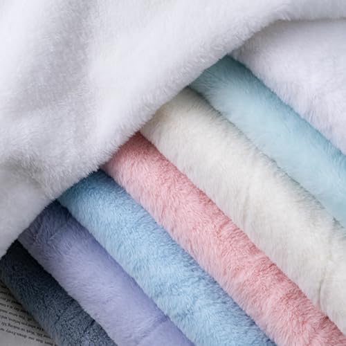 Kurzflor 5mm Künstliches Handwerk KunstpelzStoff Zottelig Kunstfellstoff 50cm*160cm für Crafting Sewing Fursuits Home Decor Sofa Bett Decke(10 Pink) von JINDAOSH