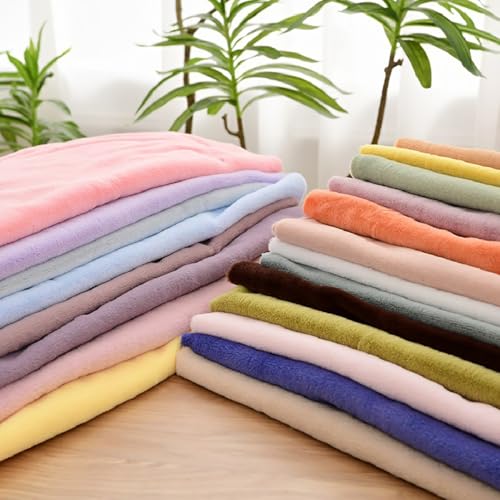 Kurzflor 5mm Quadratisch Kunstfellstoff Shaggy-Fell-Patches-Stoff 50cm × 50cm Für Basteln Nähen Kostüme Dekoration Wohnaccessoires(20 Pink) von JINDAOSH