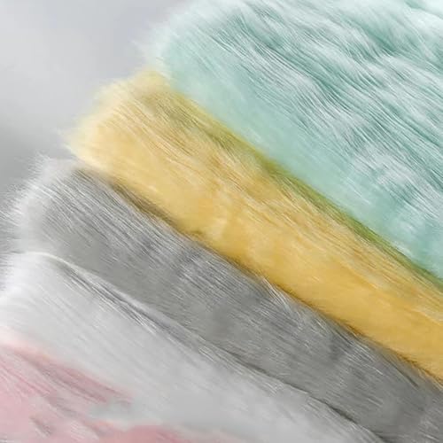 Luxus Kunstpelz-Stoff Fuchs 20cm*50cm Langer Flor 5cm Vorgeschnittenes Plüsch Nähen Synthetischer Pelz Stoff für Kamera Boden Stuhl Abdeckung Sitzkissen jede(4 red 1) von JINDAOSH