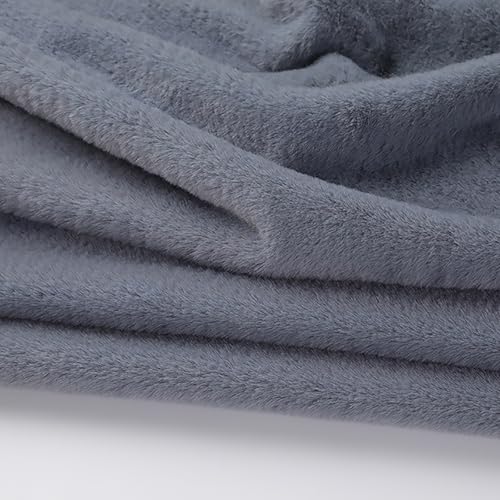 Luxus Kunstpelz-Stoff kurzer Flor 6mm （50cm*50cm）Kurzes Haar Kunstpelz Stoff DIY Bastelmaterial Nähen Steppdecke Zwerge Haar Cosplay Party Kostüm(12 Dark gray) von JINDAOSH