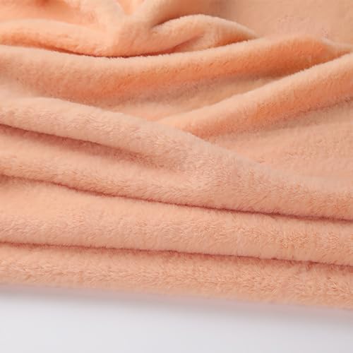 Luxus Kunstpelz-Stoff kurzer Flor 6mm （50cm*50cm）Kurzes Haar Kunstpelz Stoff DIY Bastelmaterial Nähen Steppdecke Zwerge Haar Cosplay Party Kostüm(16 Orange) von JINDAOSH