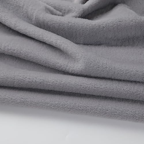 Luxus Kunstpelz-Stoff kurzer Flor 6mm （50cm*50cm）Kurzes Haar Kunstpelz Stoff DIY Bastelmaterial Nähen Steppdecke Zwerge Haar Cosplay Party Kostüm(19 Gray) von JINDAOSH