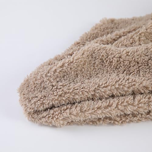 Super weich und flauschig KunstpelzStoff Sherpa Fleece Pelz 50cm*160cm Lammfell Thermal gefüttert Material für Handwerk Kostüme Polsterung DIY Craft Decke(11 Khaki) von JINDAOSH