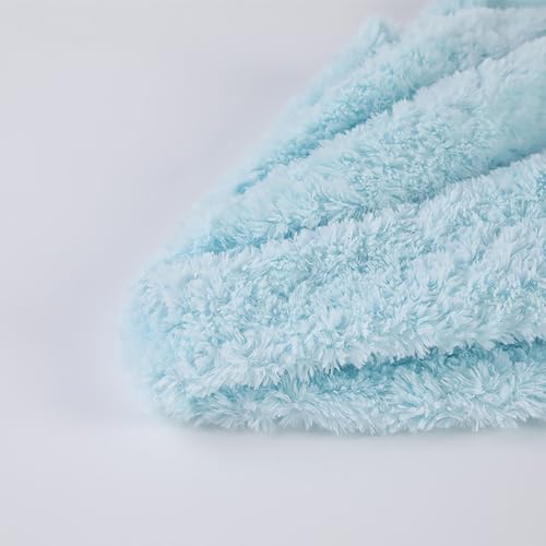 Super weich und flauschig KunstpelzStoff Sherpa Fleece Pelz 50cm*160cm Lammfell Thermal gefüttert Material für Handwerk Kostüme Polsterung DIY Craft Decke(16 Sky blue) von JINDAOSH