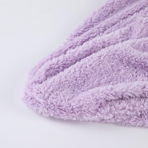 Super weich und flauschig KunstpelzStoff Sherpa Fleece Pelz 50cm*160cm Lammfell Thermal gefüttert Material für Handwerk Kostüme Polsterung DIY Craft Decke(18 Light purple) von JINDAOSH