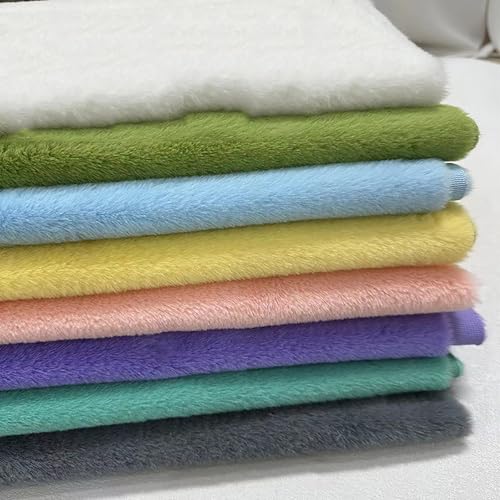 Vorgeschnittene Quadrate KunstpelzStoff kurzer Flor 6mm 50cm*50cm Kuschelig Luxus Handwerks-Stoff für Cosplay Kostüm Teppiche Kissen DIY Dekoration(15 Sky blue) von JINDAOSH