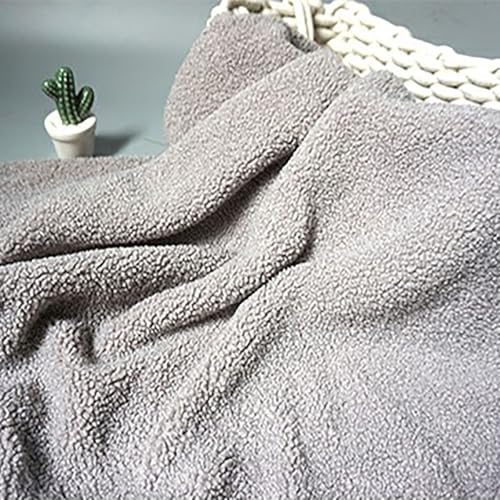 Weiches Solid Kunstpelz-Stoff 50cm*160cm Zotteliger Sherpa Fleece-Stoff für Zwerg Cosplay Kostüm Kleidung Teppich Nähen DIY Handwerk(19 Gray) von JINDAOSH