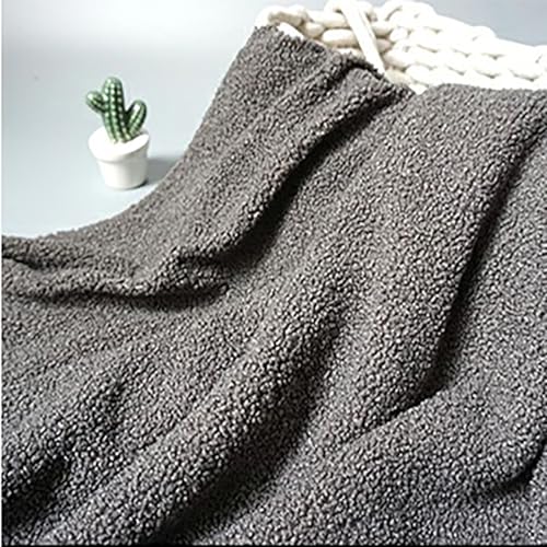 Weiches Solid Kunstpelz-Stoff 50cm*160cm Zotteliger Sherpa Fleece-Stoff für Zwerg Cosplay Kostüm Kleidung Teppich Nähen DIY Handwerk(22 Dark gray) von JINDAOSH