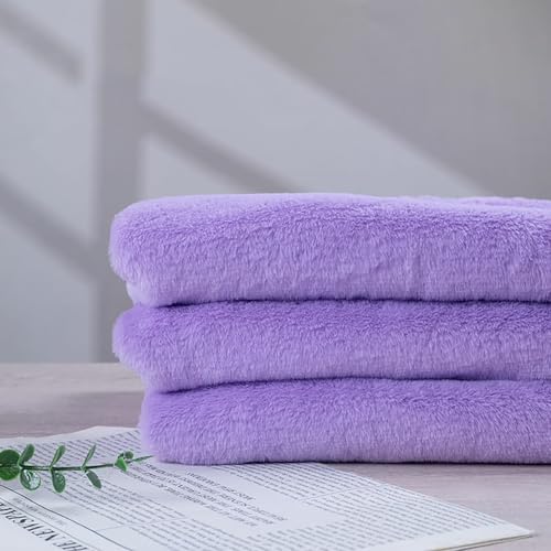 Weiches pelziges Plüsch Material （50cm*160cm）Flauschiger Kunstpelz Stoff Kurzer Flor 5mm Basteln Nähen Kostüme Kleidung Teppiche Kissen Dekorationen und mehr(30 purple) von JINDAOSH