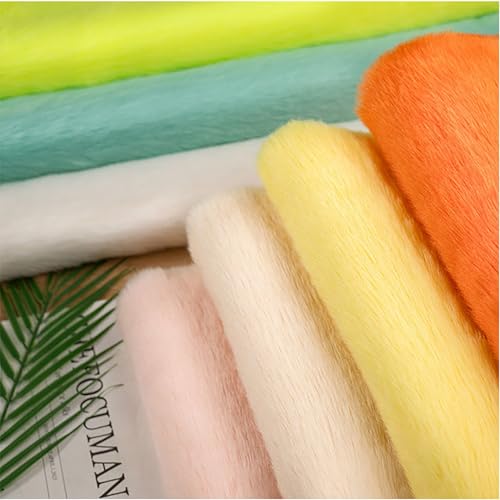 Zottelig Vorgeschnittene Stoff zum Nähen kurzer Flor 2cm Kunstpelz-Stoff 20cm*50cm für Fun DIY Craft Dekoration Cosplay Kostüm Versorgung(8 Dark Pink) von JINDAOSH