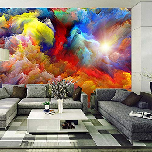 JINFANGBZ Tapete Wandbild 3D Fototapete Bunte Wolken-abstrakte Kunst Vliestapete Wandtapete Foto für Modernes Design der Fernseh Hintergrund Wand-Kunst-Deko 250cm x 175cm von JINFANGBZ