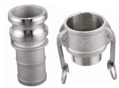 JINFEUGE 1 Stück 1/2" 3/4" 1" 1-1/4" Camlock Nut Fitting Edelsta304 Cam Lock Schnellkupplungsadapter/Grey/3/4" von JINFEUGE