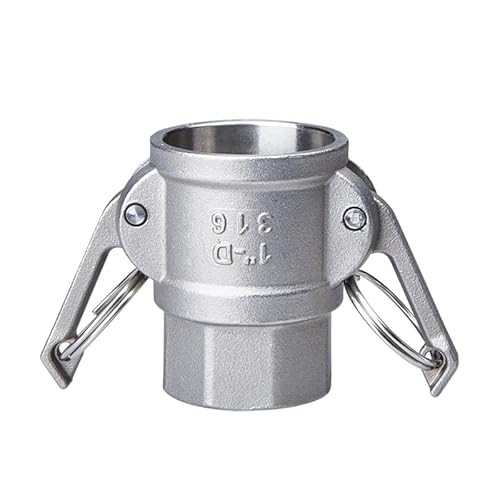 JINFEUGE 1 Stück 1/2" 3/4" 1" 1-1/4" Camlock Nut Fitting Edelsta304 Cam Lock Schnellkupplungsadapter/Orange/3/4" von JINFEUGE
