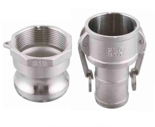 JINFEUGE 1 Stück 1/2" 3/4" 1" 1-1/4" Camlock Nut Fitting Edelsta304 Cam Lock Schnellkupplungsadapter/Pink/1/2" von JINFEUGE