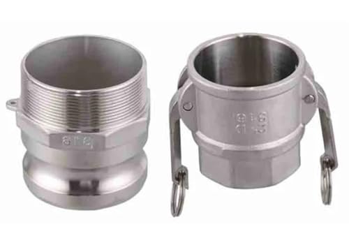 JINFEUGE 1 Stück 1/2" 3/4" 1" 1-1/4" Camlock Nut Fitting Edelsta304 Cam Lock Schnellkupplungsadapter/Yellow/1/2" von JINFEUGE