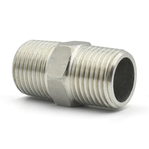 JINFEUGE 1 Stück 1/8" 1/4" 3/8" 1/2" 1" 1-1/2" 2" Bsp Innensechskant Mit Außengewinde Edelsta304 316 Rohrverschraubung/Sus304/1/2" von JINFEUGE