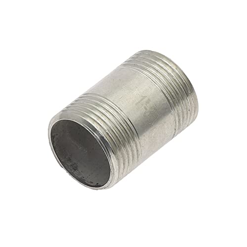 JINFEUGE 1 Stück Ss304 Wasserrohrverschraubung 1/8" 1/4" 3/8" 1/2" 3/4" 1" 1-1/4" 1-1/2" Gerader Rohrverschraubungsadapter Mit Innengewinde/2T Male Threaded/Dn15 von JINFEUGE