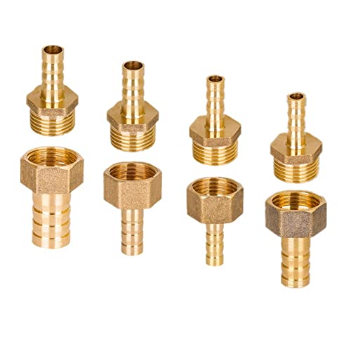 JINFEUGE 3 Stück Messing-Rohrverschraubungen, 6 Mm, 8 Mm, 10 Mm, 12 Mm, 14 Mm, 16 Mm, 19 Mm, Schlauchverbinder, 1/2" Bsp-Stecker/Buchse, Verbindungsstück, Kupferkupplungsadapter/Pcf19-04 JINFEUGE 3 Stück Messing-Rohrverschraubungen, 6 Mm, 8 Mm, 10 Mm, 12 Mm, 14 Mm, 16 Mm, 19 Mm, Schlauchverbinder, 1/2" Bsp-Stecker/Buchse, Verbindungsstück, Kupferkupplungsadapter/Pcf19-04 von JINFEUGE