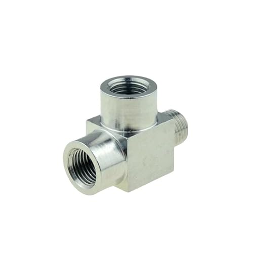 JINFEUGE Edelsta304 Rohrverschraubung T-Stück Winkelstück 4-Wege 1/8 1/4 3/8 1/2 Innengewinde Hochdruck-Luftadapter Kupplungsverbinder/Ss-Pe-Ffm/1/8" von JINFEUGE