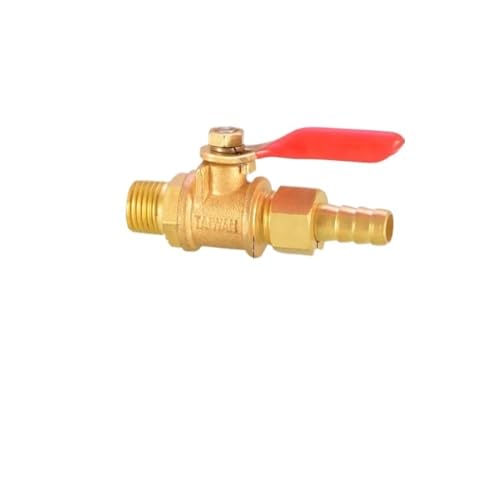 JINFEUGE Kleiner Kugelhahn Mit Rotem Griff, Kupfer, Verdickte Pagoden-Intubation, 1/8 Zoll, 1/4 Zoll, Innendraht, Außenverzahnung, Gerades Ventil/Fc-4-8 JINFEUGE Kleiner Kugelhahn Mit Rotem Griff, Kupfer, Verdickte Pagoden-Intubation, 1/8 Zoll, 1/4 Zoll, Innendraht, Außenverzahnung, Gerades Ventil/Fc-4-8 von JINFEUGE