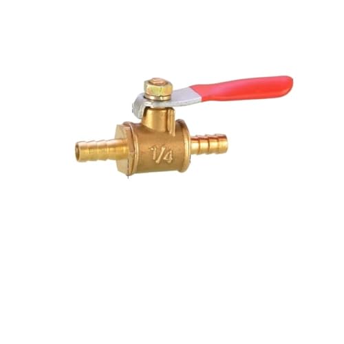 JINFEUGE Kupfer-Kugelhahn Mit Rotem Griff, 6 Mm, 8 Mm, 10 Mm, 12 Mm, Schlauchanschlussstück, Messing, Für Wasser-, Öl-, Luft- Und Gasleitungen, Kraftstoffleitungen, Kugelhahn, Rohrverschraubungen./Od1 JINFEUGE Kupfer-Kugelhahn Mit Rotem Griff, 6 Mm, 8 Mm, 10 Mm, 12 Mm, Schlauchanschlussstück, Messing, Für Wasser-, Öl-, Luft- Und Gasleitungen, Kraftstoffleitungen, Kugelhahn, Rohrverschraubungen./Od1 von JINFEUGE