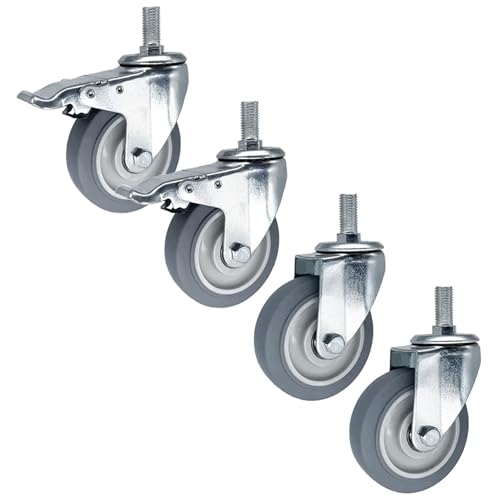 JINFEUGE M14/M16/M20 Lenkrollen, 3 Zoll, 4 Zoll, 5 Zoll, Lenkrollen, 4Er-Set, Geräuscharme Rollen Für Rollstühle, Lenkrolle Mit Gewinde Und Bremse/100Mm/M20*30Mm JINFEUGE M14/M16/M20 Lenkrollen, 3 Zoll, 4 Zoll, 5 Zoll, Lenkrollen, 4Er-Set, Geräuscharme Rollen Für Rollstühle, Lenkrolle Mit Gewinde Und Bremse/100Mm/M20*30Mm von JINFEUGE