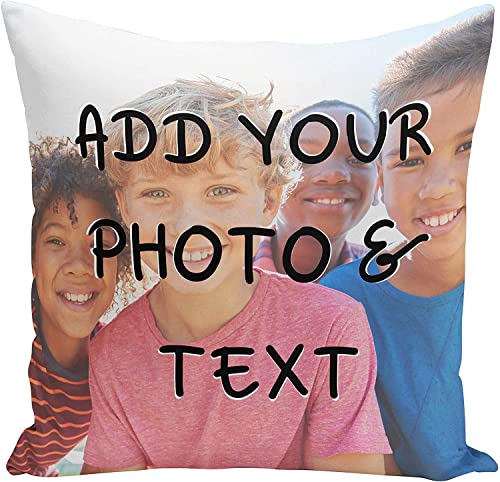 JINFU Foto-Kissen Selbst gestalten/Personalisierte Geschenk-Idee/Kopfkissen mit eigenem Foto/personalisiertes Kissen mit Foto (Doppelseitiges Leinen, 40CMX40CM) von JINFU
