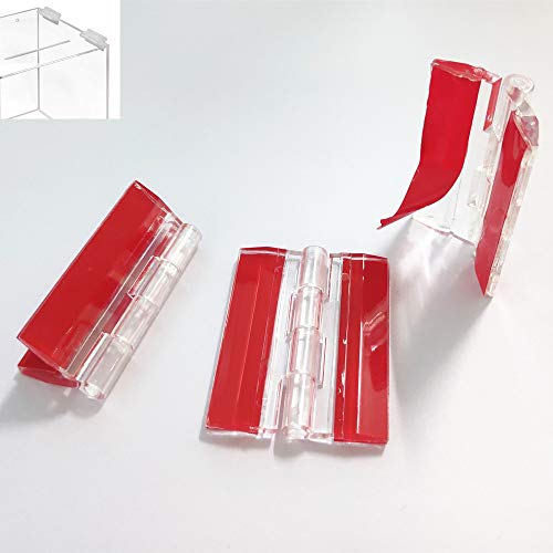 3 Stück transparentes Kunststoffacryl scharniere 45mm durchgehendes Klaviergelenk, geeignet für DIY transparente Box, Displayständer Scharnier von KAFENDA