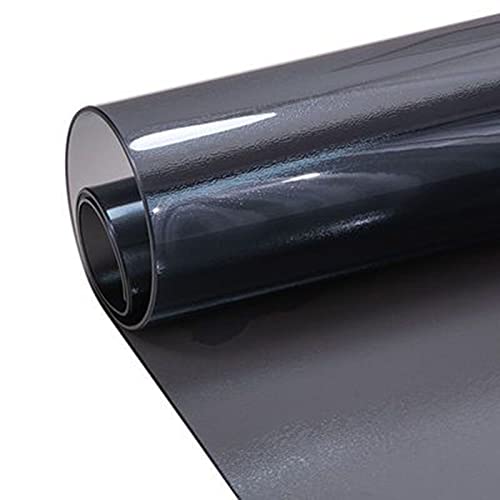 JING2002 Schwarz Tischdecke, Tischfolie Schutzfolie Tischschutz PVC Folie Matt Tischschutzfolie, Tischdecken Wasserdicht für Garten/Esszimmer/Büro（1.3/1.6/2/3mm）(Color:2mm,Size:80 * 80cm) von JING2002