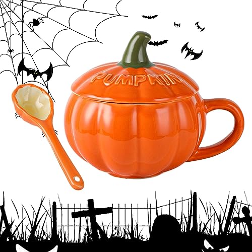 Kürbis Keramik Tasse | Halloween Kürbis Becher | Keramik Kürbis Kaffee Tee Milch Tasse | Halloween Thanksgiving Weihnachten Geschenk Geburtstag Spaß Herbst Tasse von JINGAN