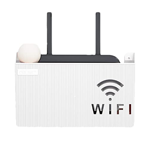 Router Wandhalterung | Wifi Router Aufbewahrungsbox | Router Wandhalterung Box | Multifunktionales Router-Aufbewahrungsregal mit C-Ooling unten C-ooling Wifi Boxen N-o Stanzen ABS Wireless von JINGAN