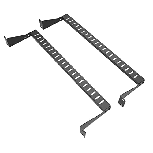 JINGCHENGMEI 2 Stück 1U horizontale 48,2 cm Rack-Montage-Kabel-Management-Halterung, Querstangen-Panel, schwarz (1U2PCS) von JINGCHENGMEI